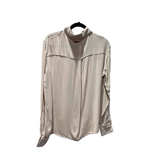 Michael Lauren Keller Long Sleeve Button-Up Shirt Small New NWT Beige Taupe - Picture 2 of 3